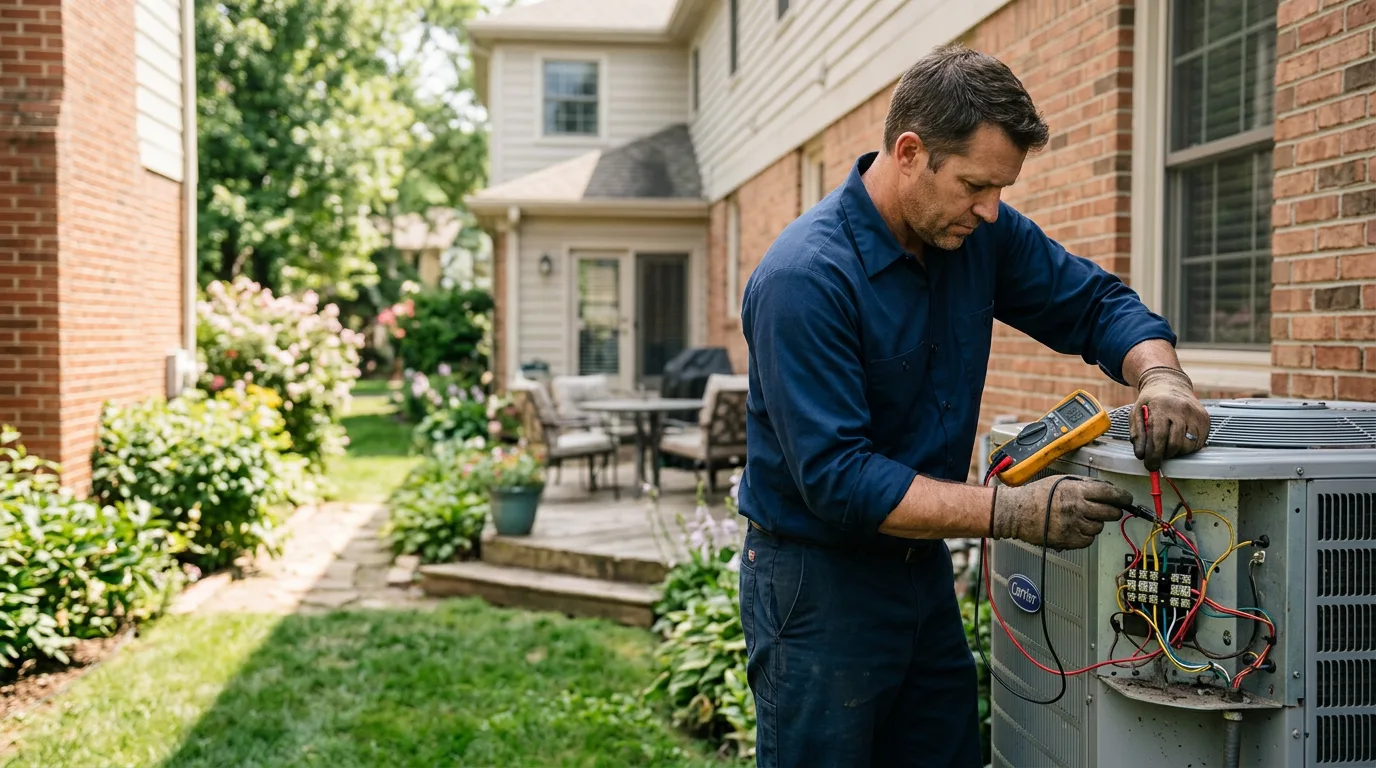 HVAC technician working near Montgomery, LA